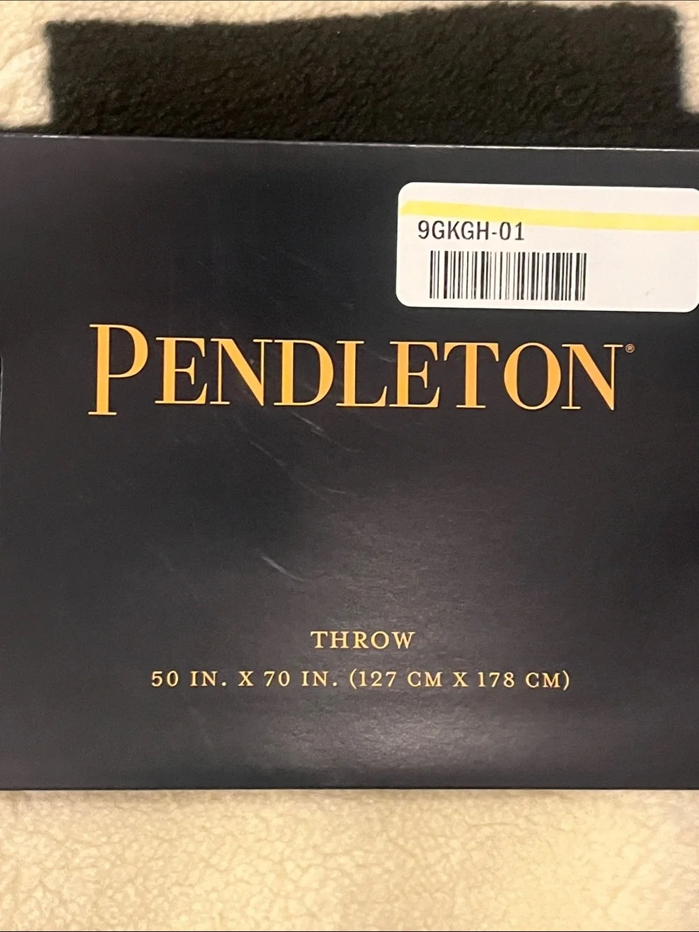 Pendleton Sierra Berber Throw Blanket black new Southwestern 50”x70”